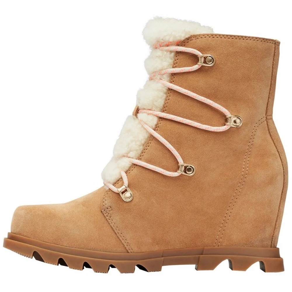Sorel | Joan of Arctic Wedge III Lace Cozy Boots, Size 5.5, NWT